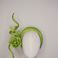 Floral Envy - *reduced worn once. Green paisissal 3D headband with  rose vine and sculpted parisissal swirl