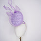 Lavender Skies - Vintage straw percher featuring sculptural crinoline edging and an elegant floating bow.