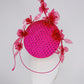 Rambling Roses - Fuchsia Curystoform rose and embellished Percher