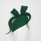 Green and Gorgeous - Fine fur felt face hugger beret with a sculpted bow