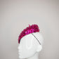 Blossom - Hot Pink -  Hot pink beaded Sequin flower on a fuschia fabric beret