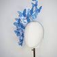 Dancing Wings - A graceful cascade of blue butterflies that appear to float effortlessly around the face.