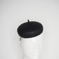 Glitz and glam - Leather button beret with crystals - black