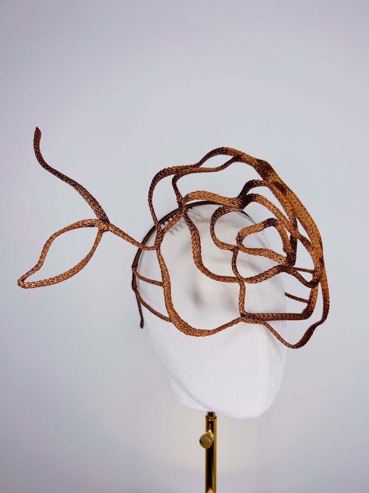 Copper Rose -Wired Copper Rose Veil Sculpture