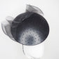 Big Black Bow - Black Floating disc with front and back bow feature and embellished veil