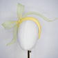 Soleil - A joyful lemon bow headpiece with pearl encrusted veil detail