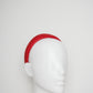 Zoe Sparkle -  Leather padded headband with veil and Crystal Detail - Red - Full embellished
