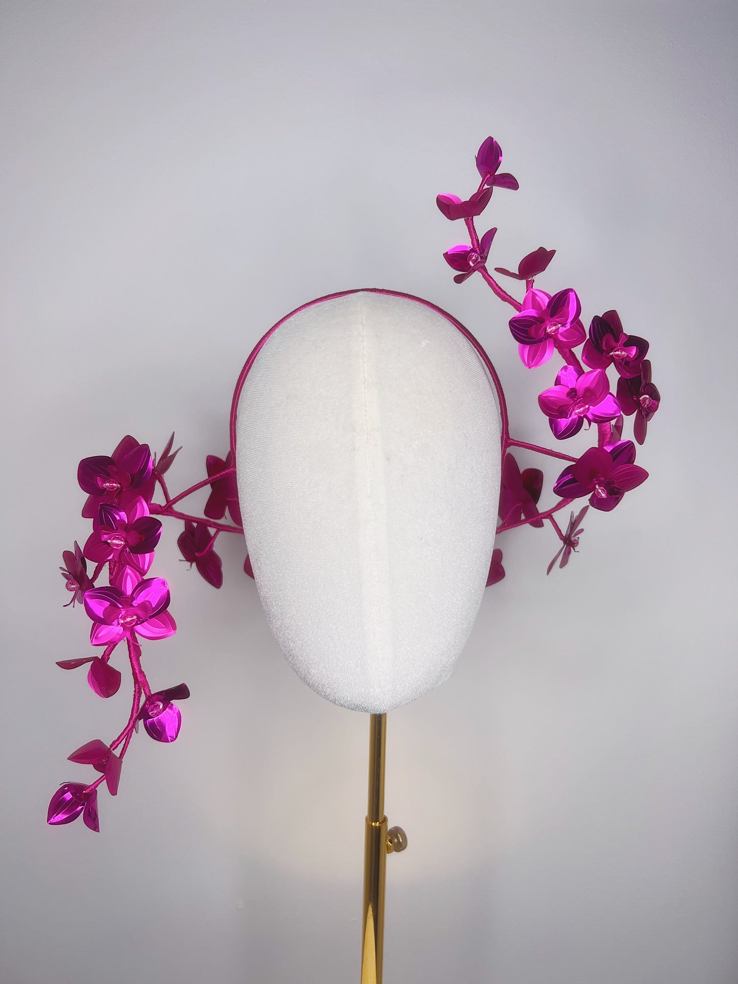 Wild Orchid - Magenta/ hot pink wrap around 0rchid Vine Headband
