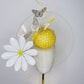 Seeing Daisies - Veiled woven patent leather percher with Daisy and butterfly detail