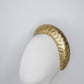 Mia - Leather woven 3d Halo - Gold