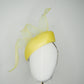 Lemon Meringue - Lemon facehugger beret-style piece with crinoline and pearl-edged swirl