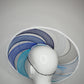 Wave of Blue - Wired crinoline swirl Brim with quills