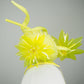 Citron Spark - Fluro yellow vintage straw percher with clear plastic fluro yellow starburst