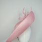 Pink Lady - Baby pink upturned brim hat with sculptural crinoline bow detail