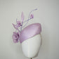 Creeping rose - Lilac Parisissal face hugger Beret with wired metallic swirls