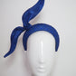 Tied in a knot - Deep blue with sapphire blue crystals and black veil