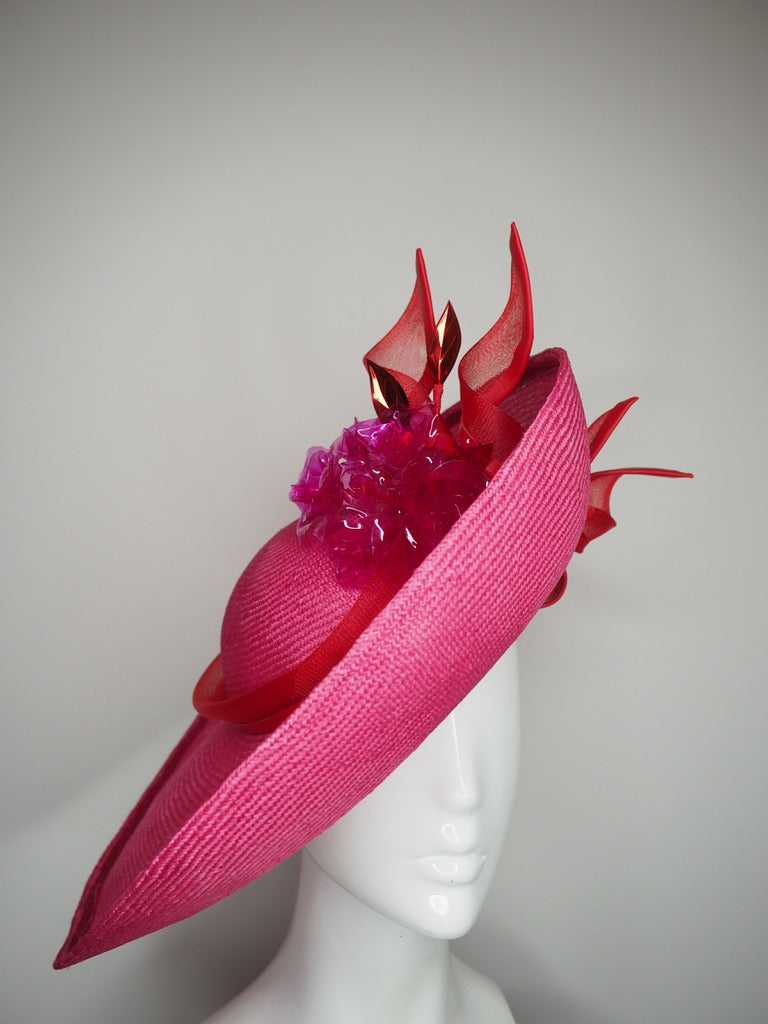Rosie Girl - Garden Party Style upturned brim with removable headband.