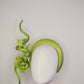 Floral Envy - *reduced worn once. Green paisissal 3D headband with  rose vine and sculpted parisissal swirl