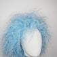 Winter Whisper - Baby Blue- Ostrich covered Jackie O style pillbox with open top.