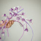 Purple Reign - Lilac and pink headband with a cascading array of fuschia flowers in subtle lilac, pink and oppalescent white