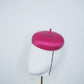 Glitz and Glam Extra - Fuchsia Fabric Button beret  with full Rainbow crystal embellishment