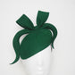 Green and Gorgeous - Fine fur felt face hugger beret with a sculpted bow