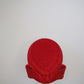 Lady in red - vintage strawcloth pillbox