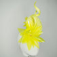 Citron Spark - Fluro yellow vintage straw percher with clear plastic fluro yellow starburst