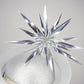 Silver Rays - Silver crinoline swirl and lurex base with floating silver starburst