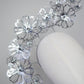 Silver Bloom- Silver metallic Crystoform flower headband