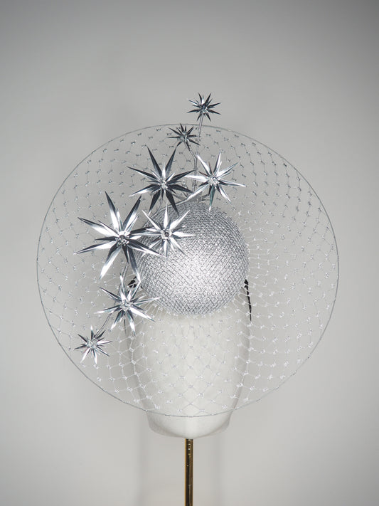 Interstellar- Silver veiled percher with starbursts