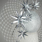 Interstellar- Silver veiled percher with starbursts
