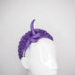 Grape delight - Hand Dyed vintage straw pillbox with fine straw knot