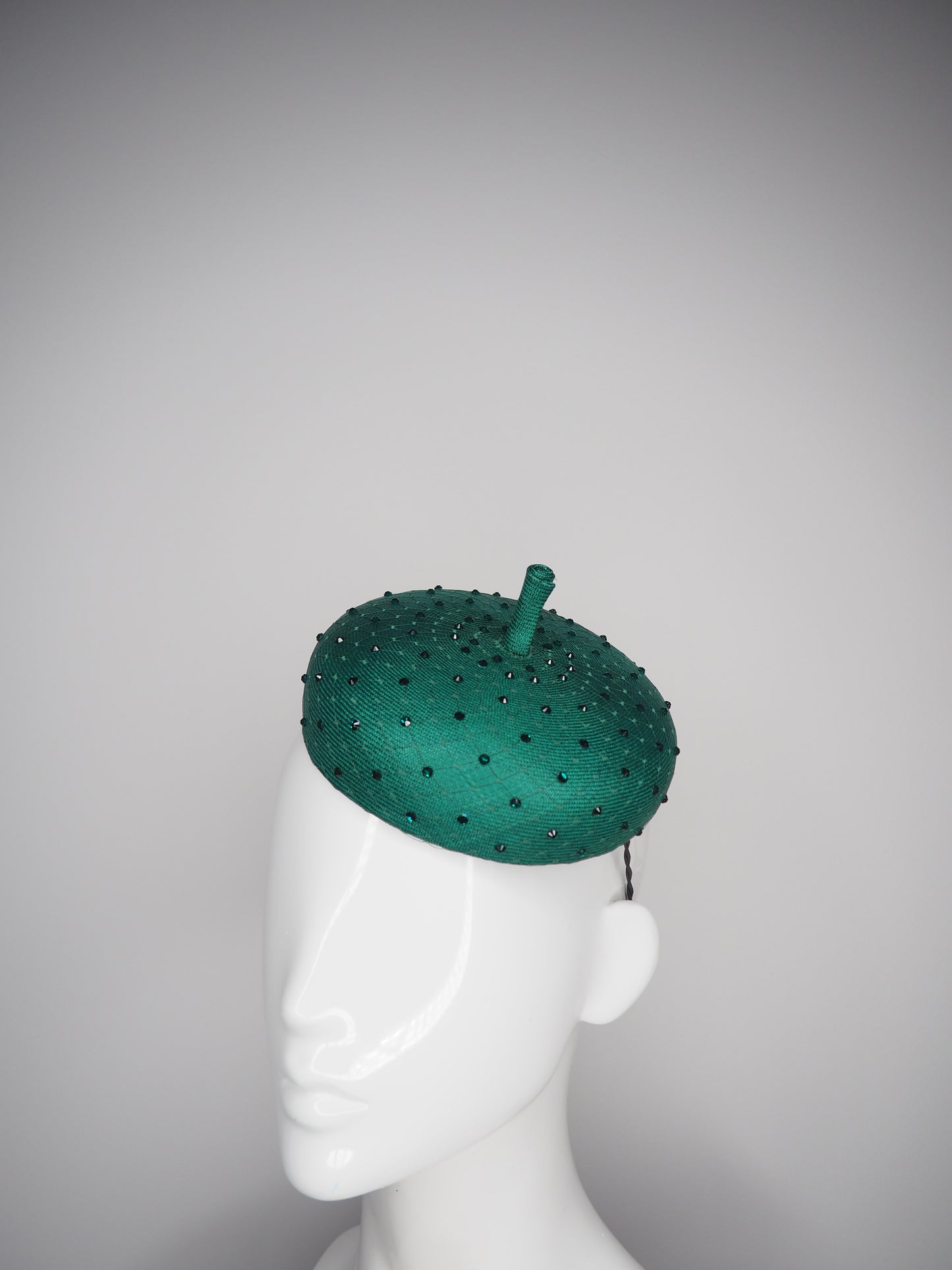 Emerald glimmer- super vine vintage emerald green straw with crystal detail
