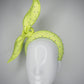 Tied in a knot - citron and iridescent veil detail