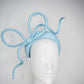 Blowing in the breeze - Baby Blue Straw Rope bow on raffia base