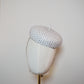Glitz and Glam Extra - white leather with full clear crystal embellishment