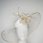 Golden Rose - Transparent peekaboo embellished brim withwhite leather crown and gold crystoform chain rose.