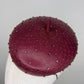 Glitz and glam - Leather button beret with crystals - Maroon