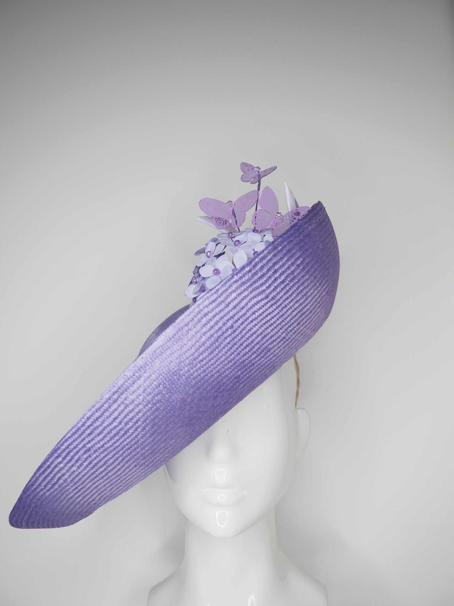 Butterfly Dream - Convertible upturned garden party style brim with removable headband