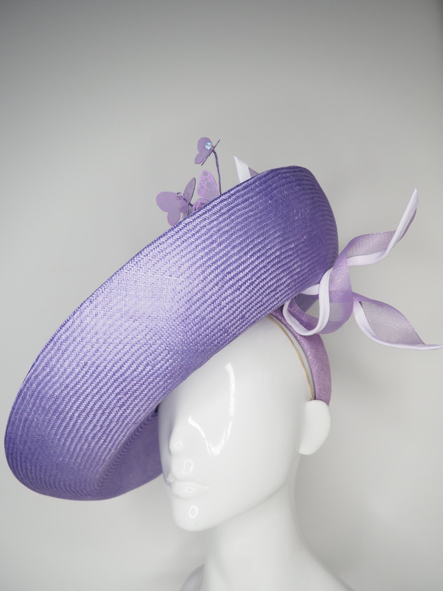 Butterfly Dream - Convertible upturned garden party style brim with removable headband
