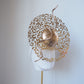 Walk on the wild side - Crystoform brim with gold leopard print and peekaboo