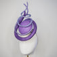 Violet Whirl - Purple leather percher with straw swirls in lilac shades