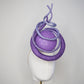 Violet Whirl - Purple leather percher with straw swirls in lilac shades