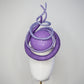 Violet Whirl - Purple leather percher with straw swirls in lilac shades