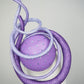 Violet Whirl - Purple leather percher with straw swirls in lilac shades