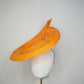 Tangerine Swirl  - Orange sculpted hatinator brim in textured material