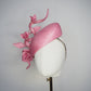 Rosetta - A playful candy pink face-hugger beret featuring sculptural straw swirls and handcrafted Parisissal roses.