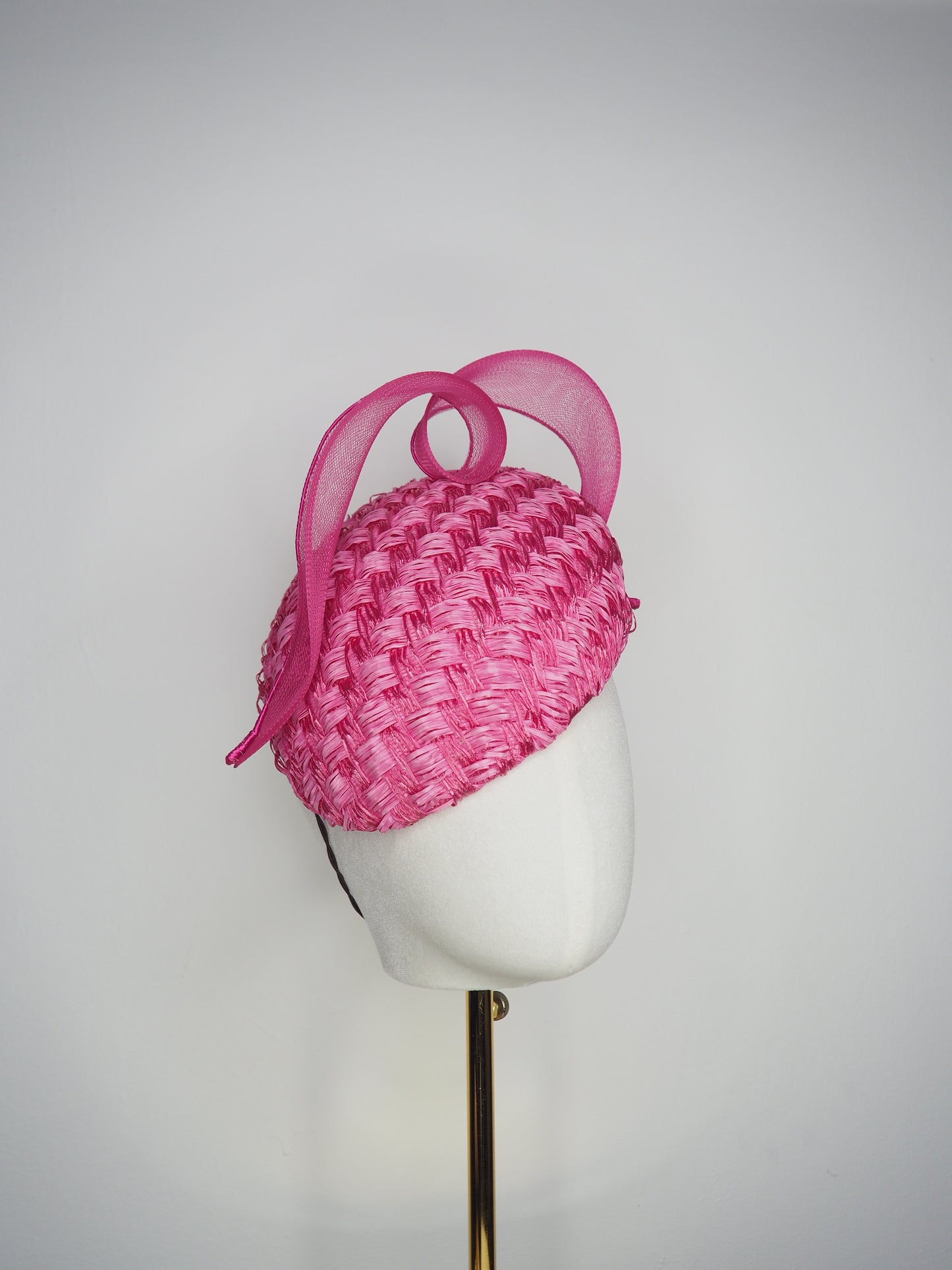 Amour - A romantic vintage straw beret with sculptural crinoline swirls forming the suggestion of a heart.