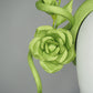 Floral Envy - *reduced worn once. Green paisissal 3D headband with  rose vine and sculpted parisissal swirl
